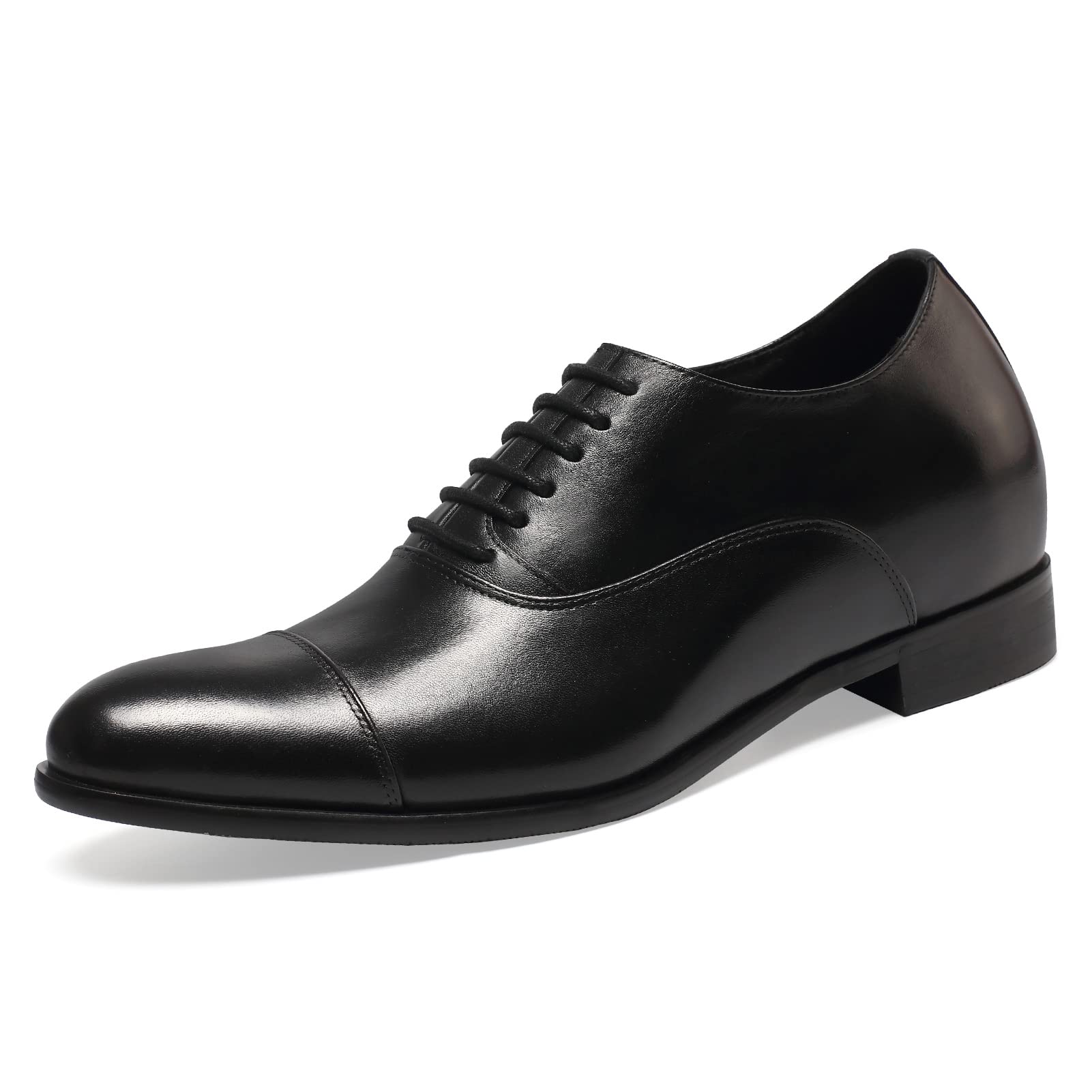CHAMARIPA Men's Elevator Shoes - Leather Dress Shoes with Hidden Height Increase for Formal & Business Occasions - Comfortable & Stylish for Work, Weddings & Special Events