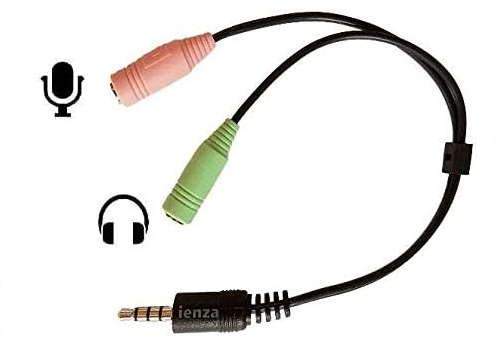 3.5mm TRRS Male to Dual 3.5mm TRS Female Headphone Splitter Adapter - Compatible with iPhone, Android, PS4/PS5, Xbox Series X/S, PC, Laptops & Tablets - Perfect for Gaming, Streaming & Conference Calls