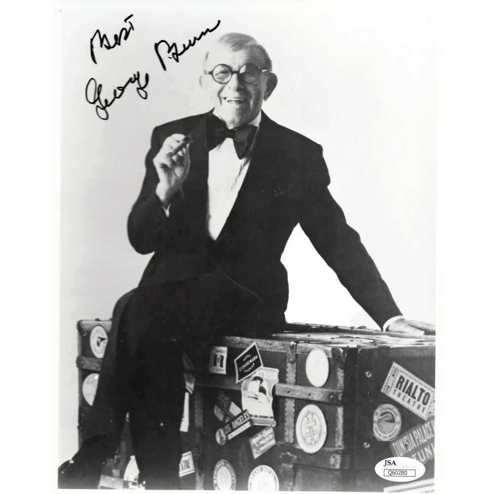 George Burns & Kenny Rogers Signed 8x10 Photo with JSA COA - Collectible Memorabilia for Fans, Home Decor, and Gift Giving