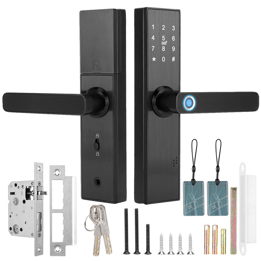 Smart Fingerprint Door Lock - Biometric Security Lock with Advanced Fingerprint Recognition, Waterproof Design, PIN Code & IC Card Access - Perfect for Homes, Apartments, Offices and Vacation Rentals