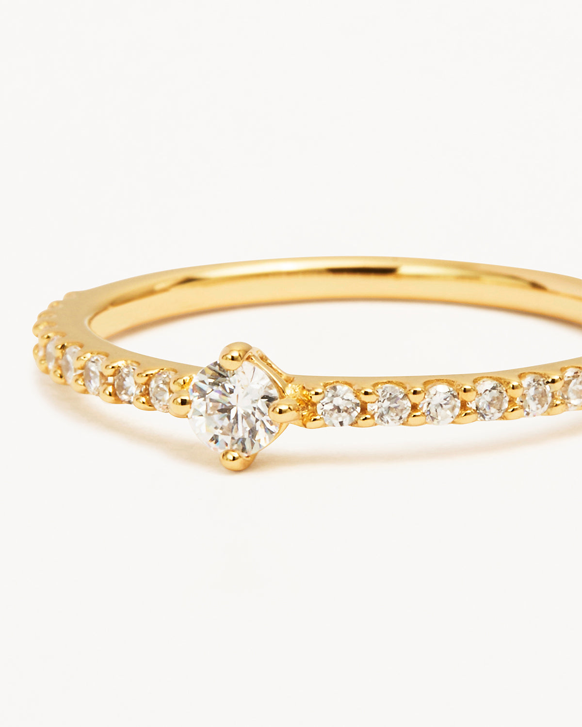 14K Solid Gold Whisper Diamond Ring for Women - Dainty Minimalist Stackable Band - Perfect for Engagement, Wedding, Anniversary & Everyday Wear