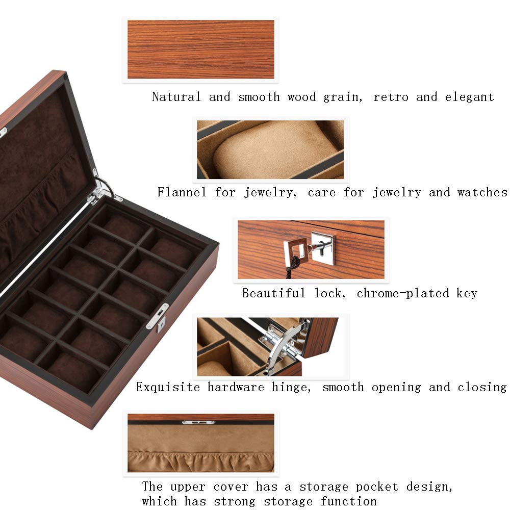 Premium Zebra Wood Watch & Jewelry Display Box - Solid Wood Watch Storage Case for Bracelets, Rings & Business Gifts | Luxury Watch Organizer for Christmas, New Year & Special Occasions | Perfect for Home, Office & Retail Display