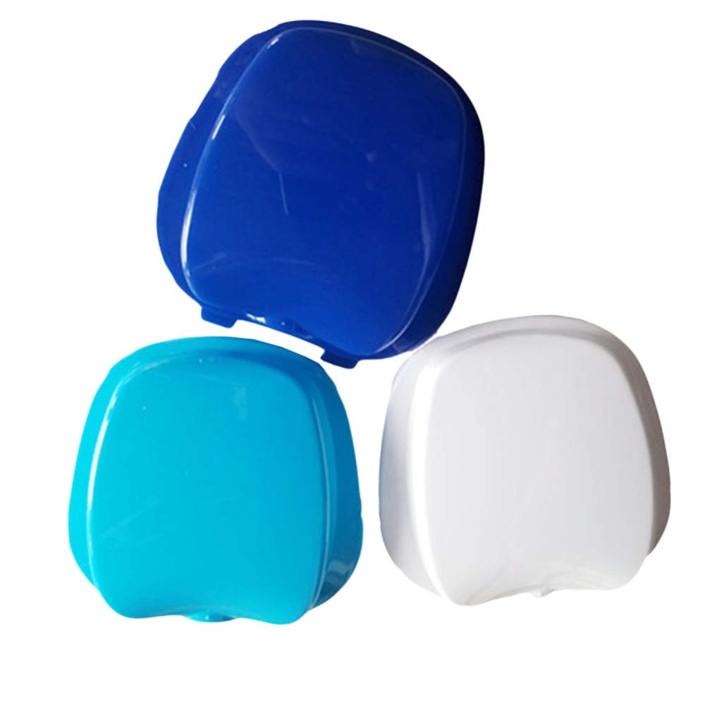 EXCEART 2-Pack Fake Teeth Storage Case - Denture Holder Container for Travel, Cosplay & Dental Care (White) - Perfect for Halloween Costumes, Dental Hygiene & Theatrical Performances