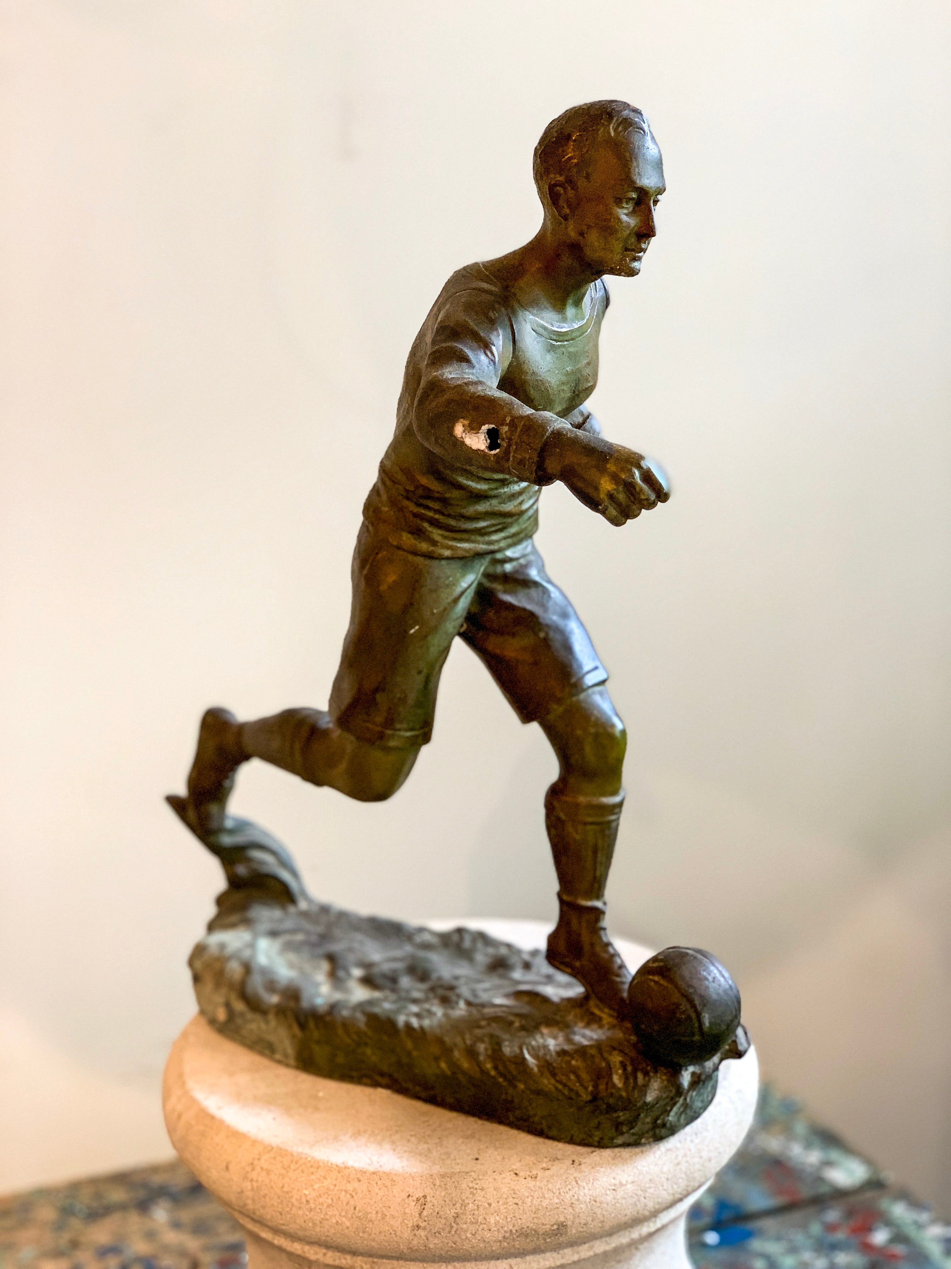 Antique H. Fugere Signed Bronze Sculpture - Vintage French Art Deco Statue for Home Decor & Collectors | Perfect for Living Room, Office, or Gallery Display
