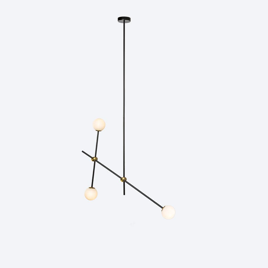 APENERA 3-Pack Modern Pendant Lights - Sleek Hanging Fixtures for Kitchen Island, Dining Room & Bedroom Lighting - Dimmable LED Chandelier for Home Decor