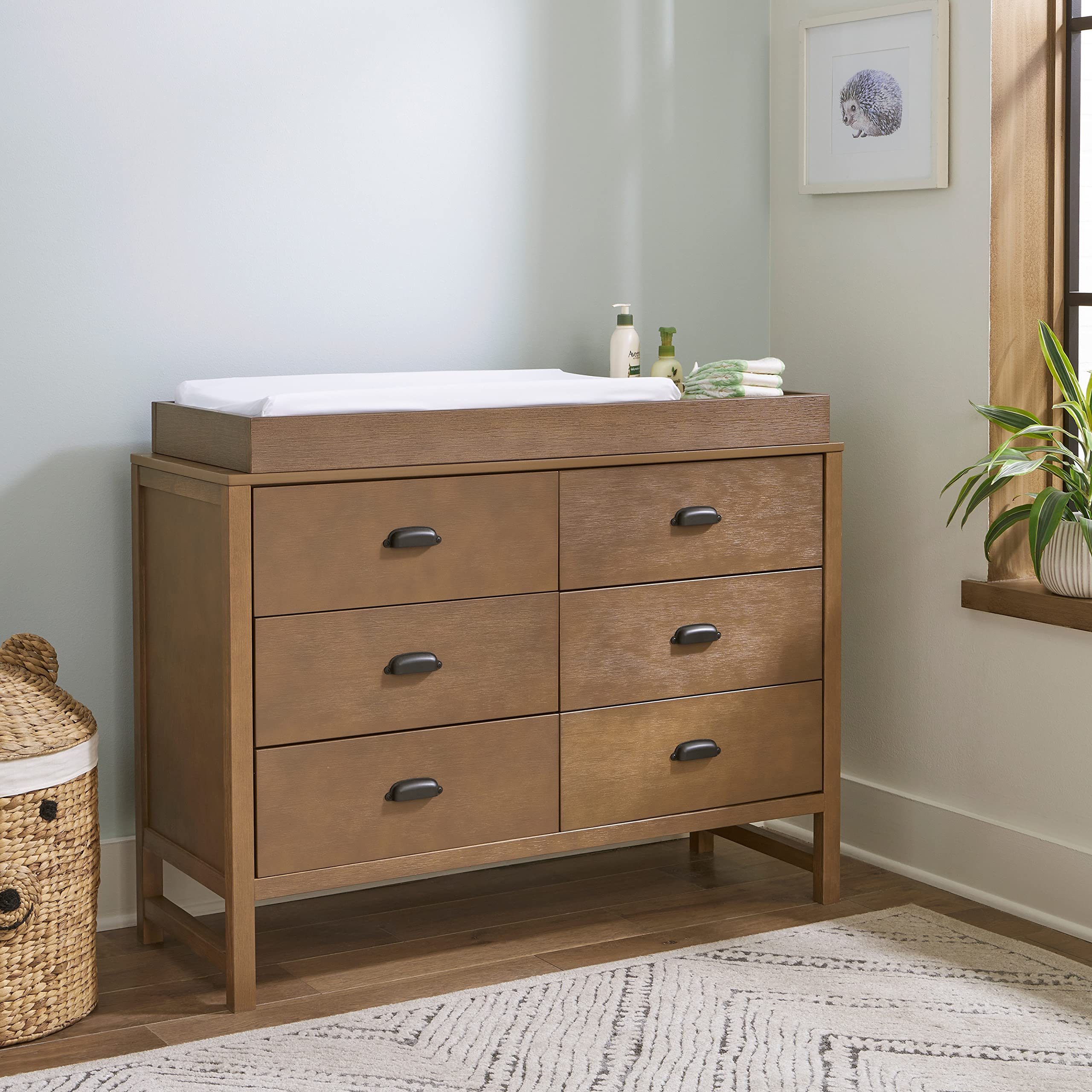 DaVinci Fairway 6-Drawer Solid Wood Dresser - Sturdy Bedroom Storage Furniture for Master Bedroom, Guest Room & Nursery Organization
