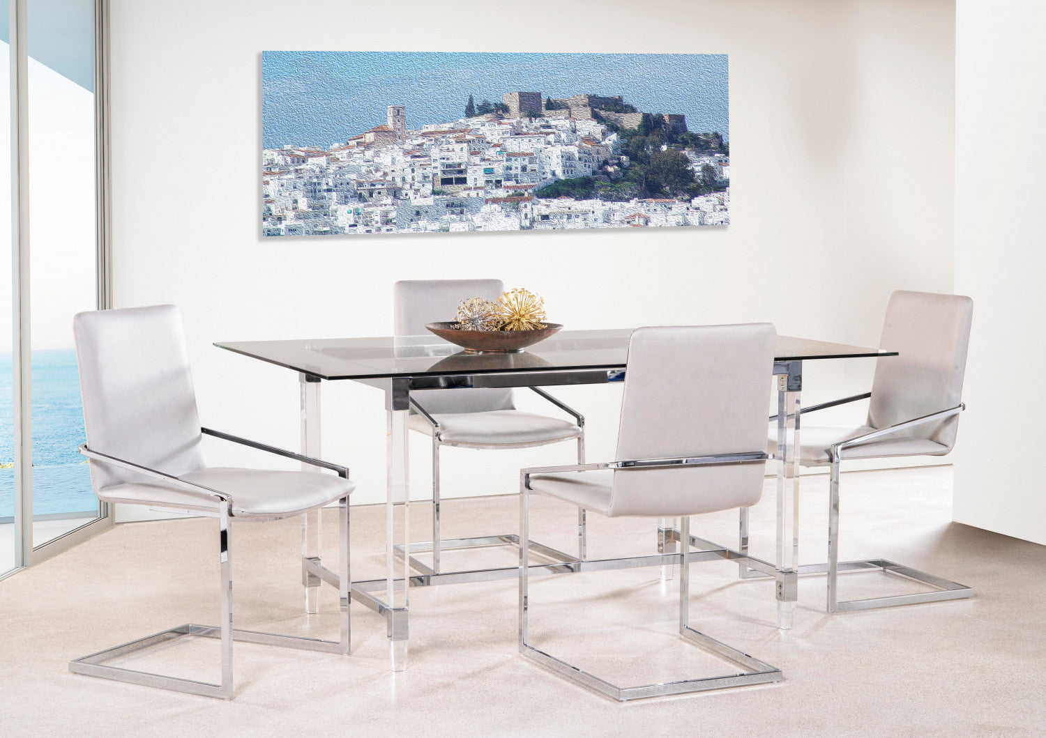 Ariya Modern Dining Chairs - Set of 2 White Upholstered Kitchen Chairs for Dining Room, Kitchen, and Breakfast Nook