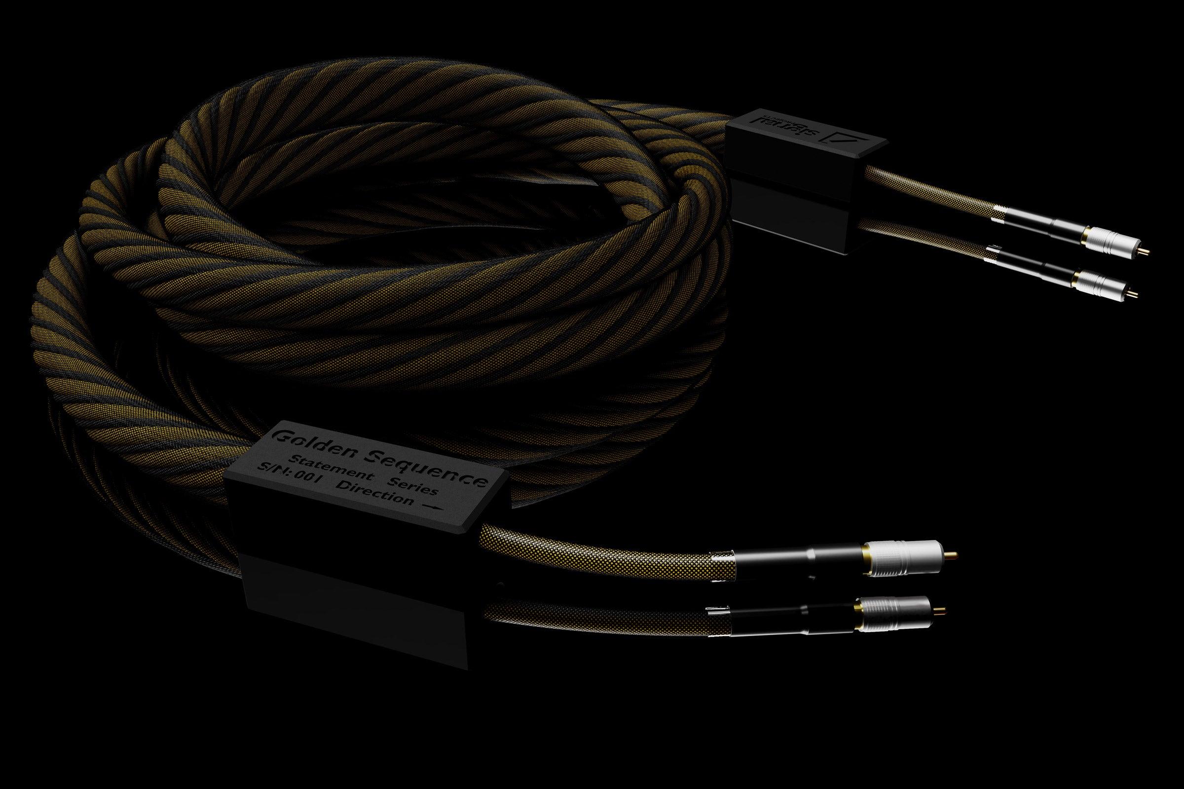 Golden Sequence Digital RCA 75Ω Cable - High-Quality Audio Signal Transmission for Home Theater & Studio Equipment | Perfect for Audiophiles & Professional Recording