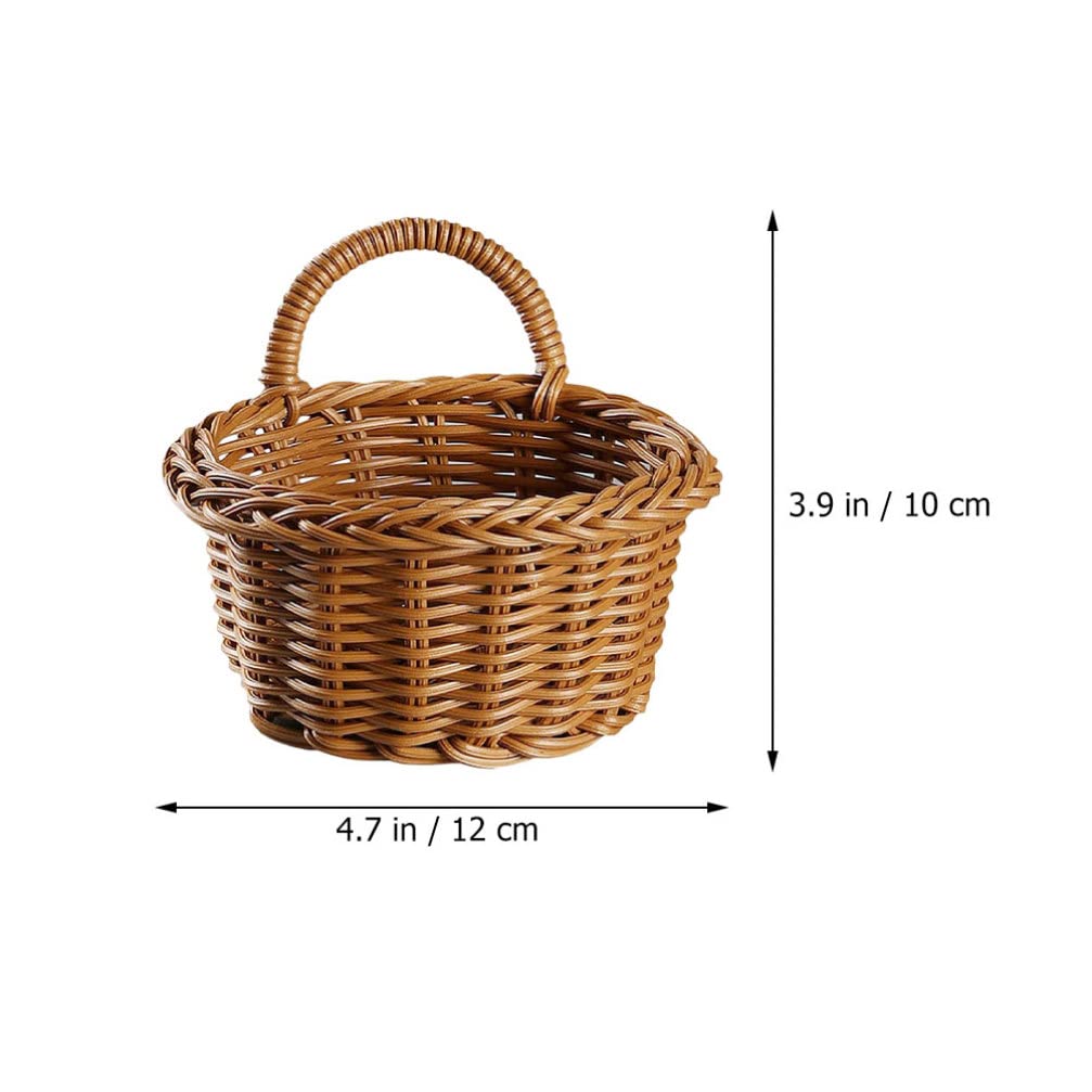Cabilock Woven Storage Baskets - Hanging Onion Potato Garlic Ginger Basket, Wall-Mounted Vegetable Keeper & Home Organizer for Kitchen, Bathroom, Bedroom (Natural Wicker, Multipurpose Storage Solution) - Perfect for Pantry Organization, Farmhouse Decor, and Small Space Storage
