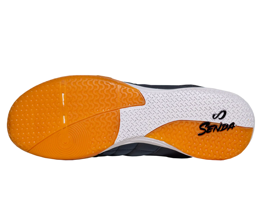 Senda Athletics USHUAIA Club 2.0 Futsal Soccer Shoes - Black & White Indoor Court Shoes for Men & Women - Perfect for Futsal, Indoor Soccer, and Gym Training