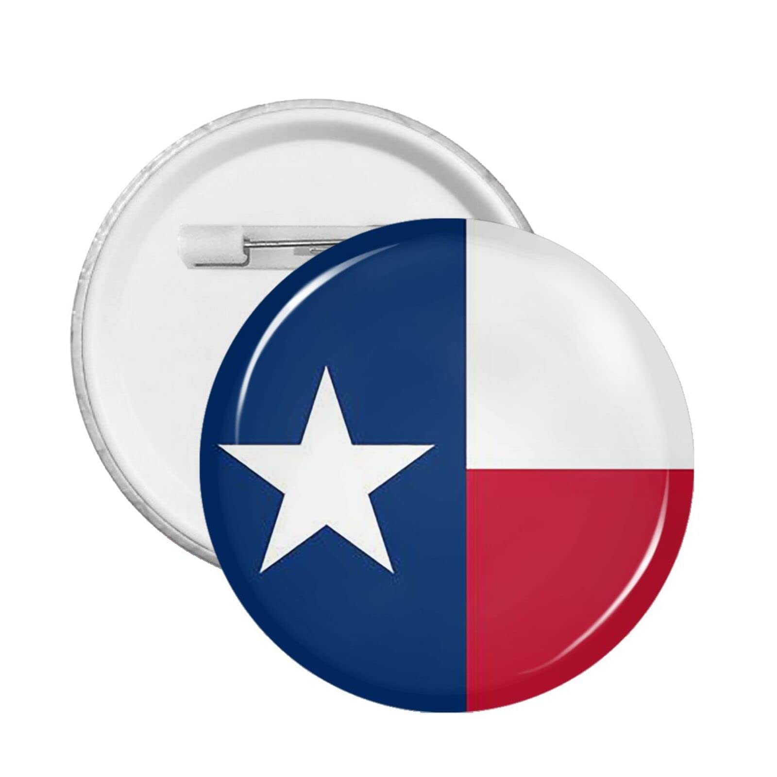 Texas State Flag Pin - Round Badge for Men & Women - 1PC - Wear on Jackets, Bags & Hats