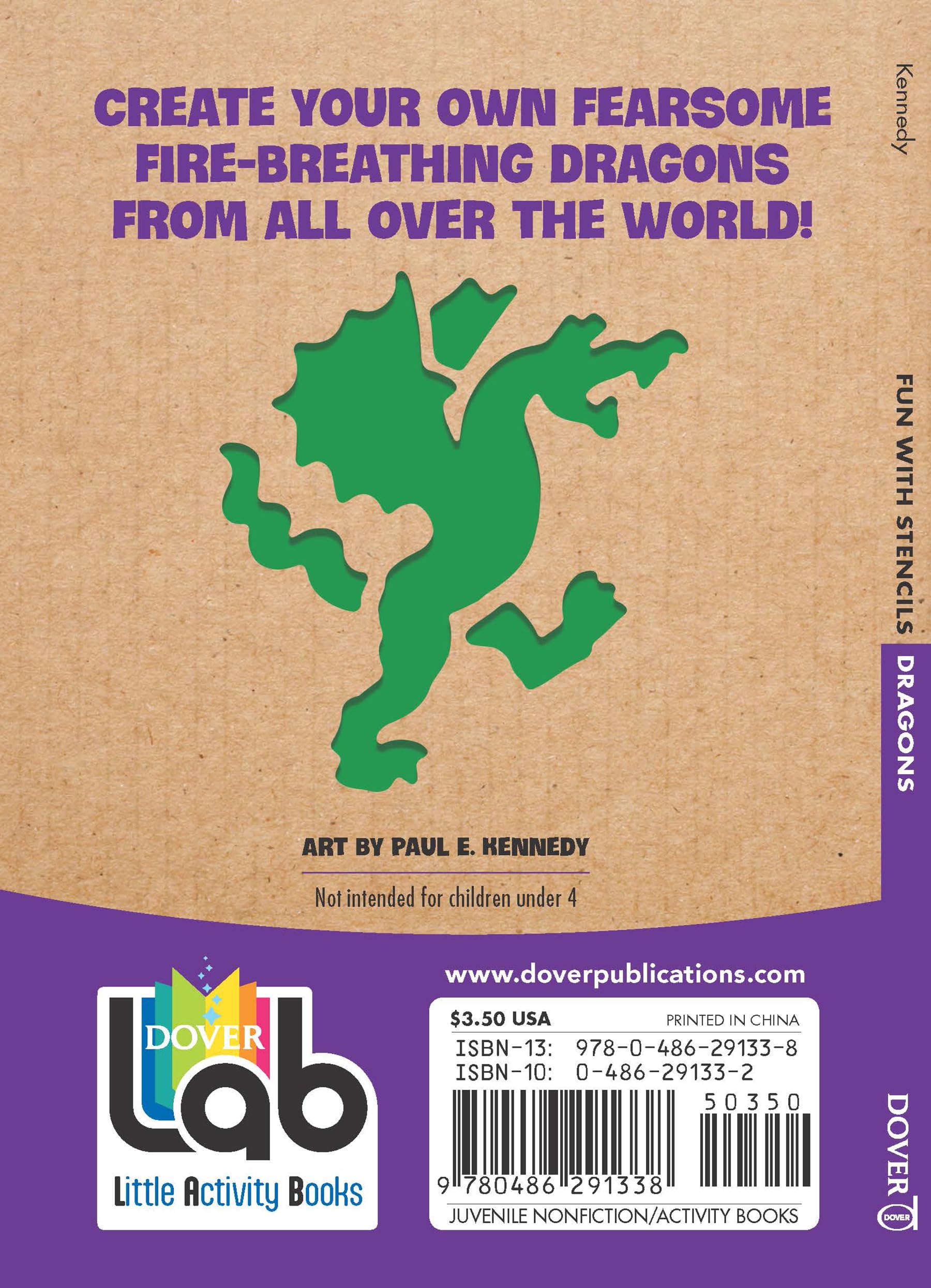Dover Little Activity Books: Fantasy - Fun With Dragons Stencils for Kids Arts & Crafts, DIY Projects, and Creative Play