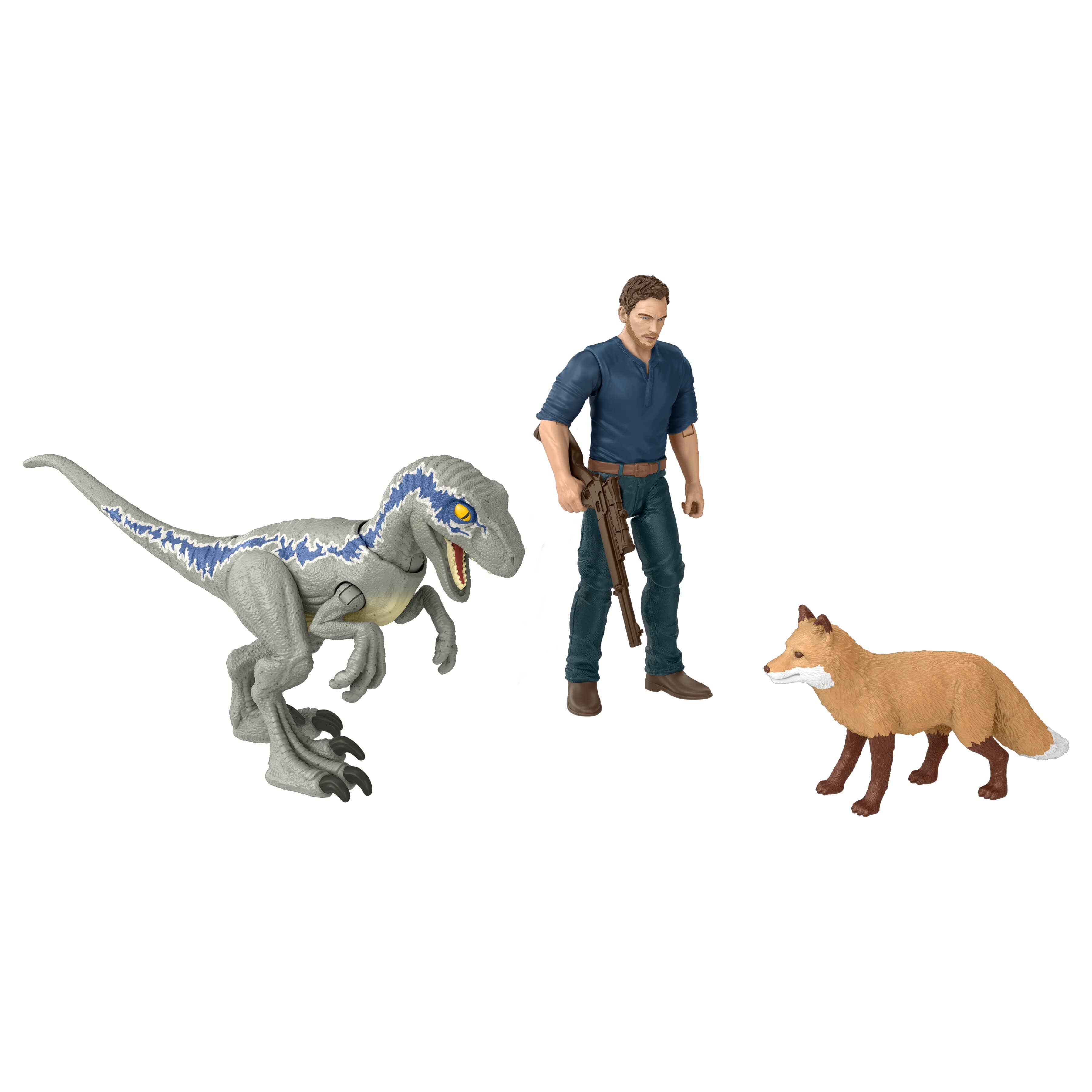 Jurassic World Dominion Owen & Velociraptor Beta Action Figures - Dinosaur Toy Set for Kids, Collectors & Movie Fans | Perfect for Playtime, Display & Gifts