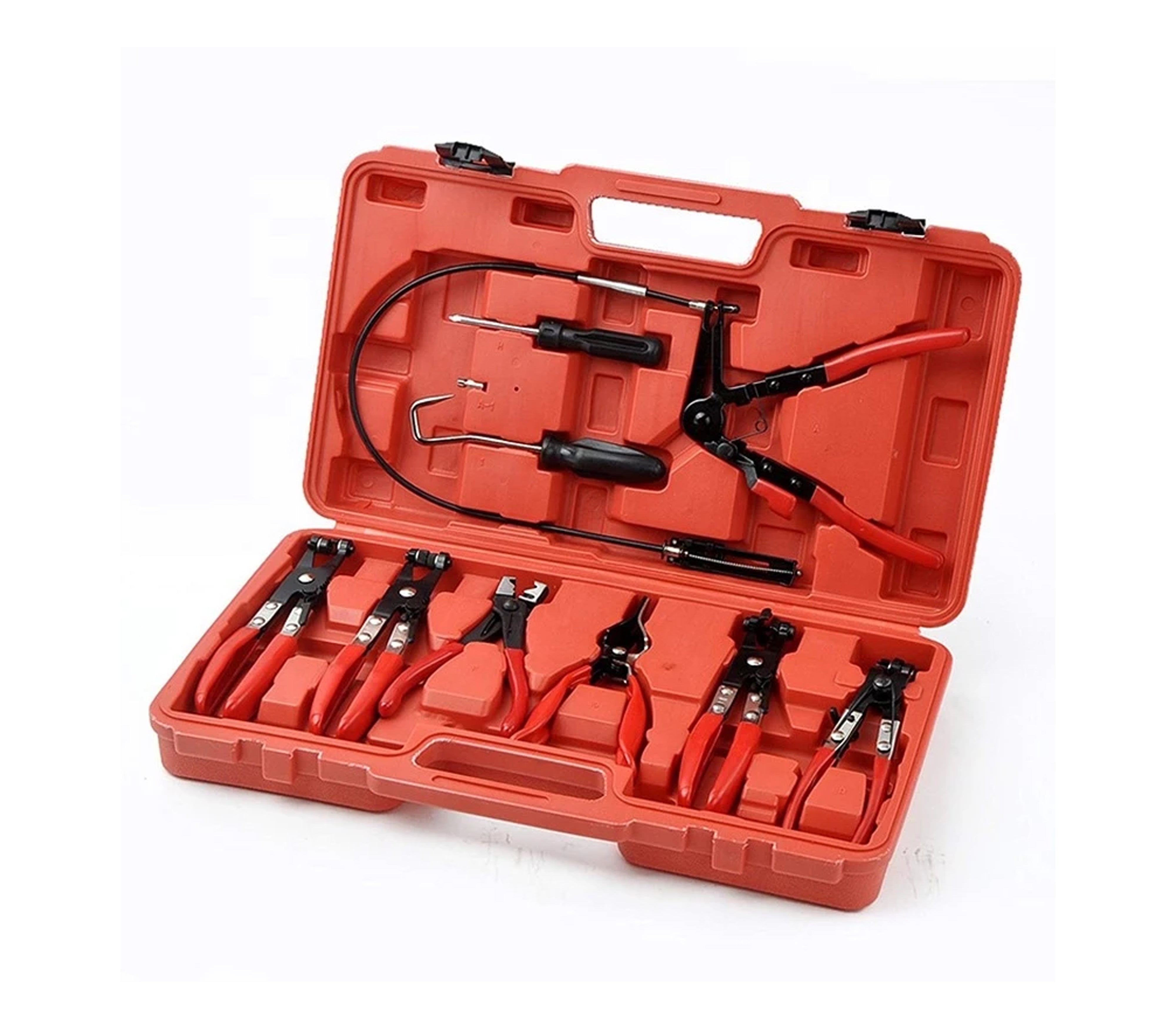 9-Piece Crescent Clamp Pliers Set - Professional Hose Clamp Tool Kit for Automotive, Plumbing & DIY Repairs - Perfect for Mechanics, Handymen & Home Improvement Projects