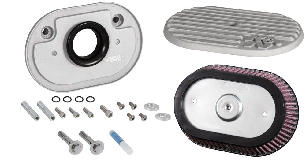 K&N RK-3952S High-Performance Air Intake System for Harley Davidson Motorcycles - 1 Pack - Improves Engine Power & Fuel Efficiency for Cruiser Bikes