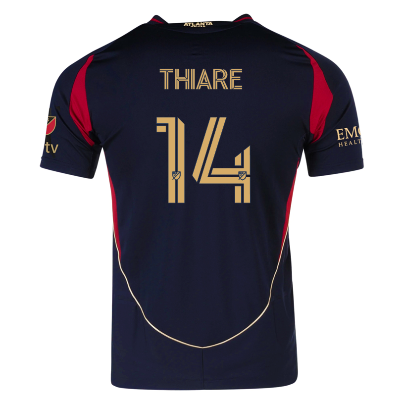 Authentic Adidas Jamal Thiaré Atlanta United Home Jersey 25/26 - Red/Black with MLS Patches | Official MLS Soccer Jersey for Fans & Players