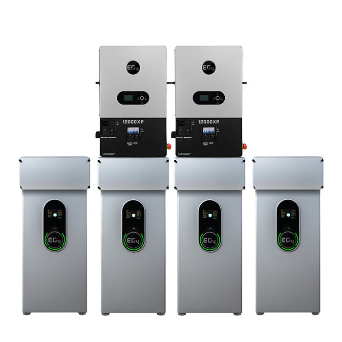 EG4 12000XP Solar Inverter & Indoor Wall-Mount Battery Bundle - Perfect for Home Solar Power Backup & Off-Grid Energy Storage