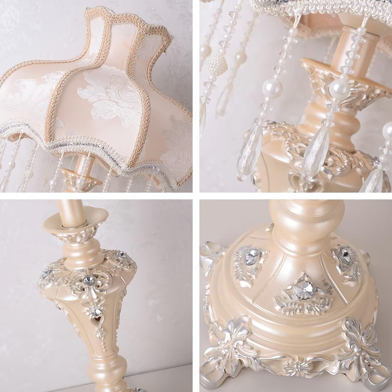 Vintage Art Deco Cottage Table Lamp - Mid-Century Resin Desk Light 13W x 22H - E26 110V Bulb - Perfect for Living Room, Bedroom, Office & Coffee Bar - Antique Craft Gift for Parents, Friends & Lovers