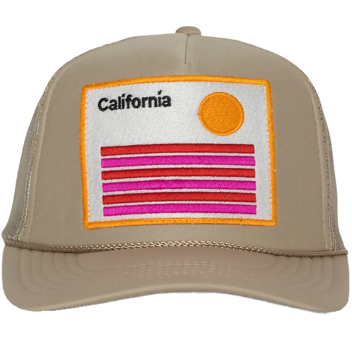 California Stripes Trucker Hat - Vintage Style Baseball Cap for Men & Women - Perfect for Outdoor Activities, Sports, and Casual Wear