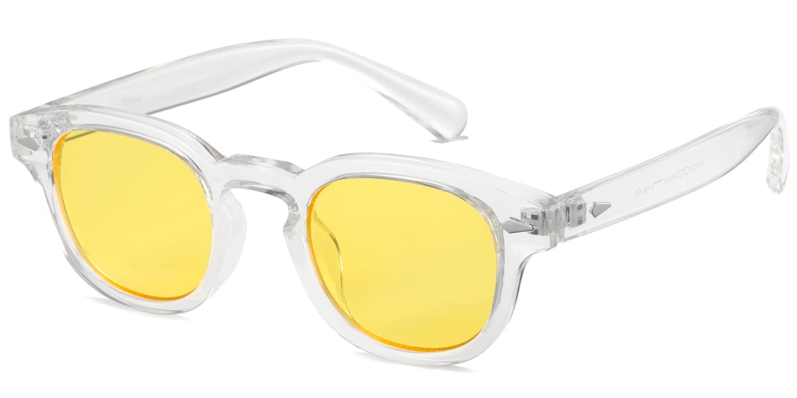 Vintage Retro Round Tinted Sunglasses for Men & Women - Unisex Fashion Circle Sun Glasses 46mm - Perfect for Beach, Driving & Outdoor Activities