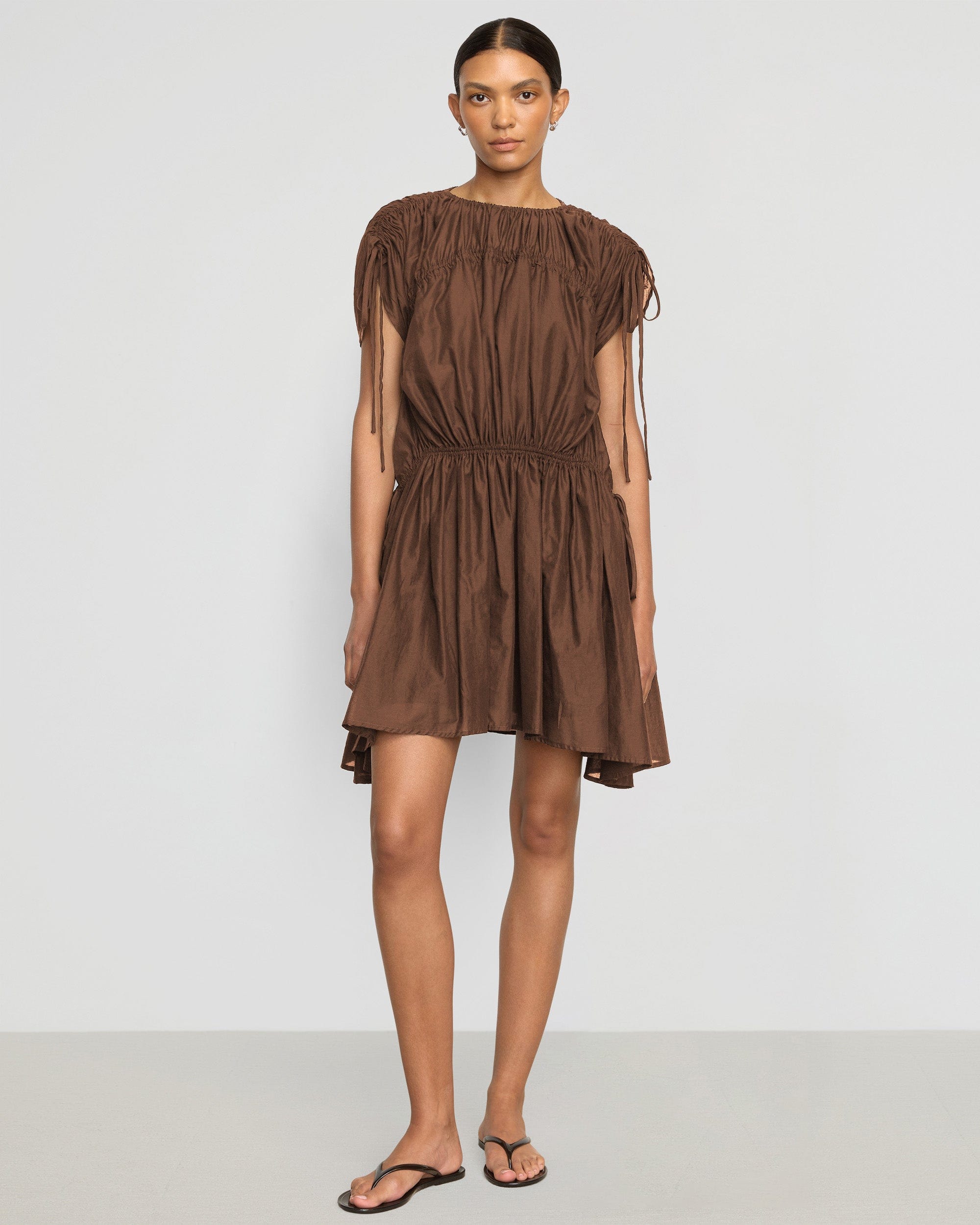 Stylish Akemi Tie Shoulder Organic Cotton Dress for Women | Breathable & Comfortable Summer Outfit | Perfect for Beach, Brunch & Casual Wear