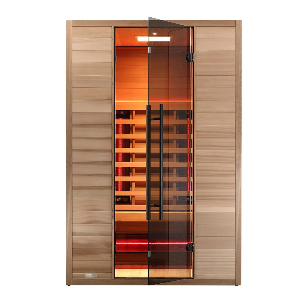 Revel Recovery Nova Infrared 2 Person Sauna for Home Spa Relaxation - Detox & Muscle Pain Relief - Perfect for Couples & Family Wellness