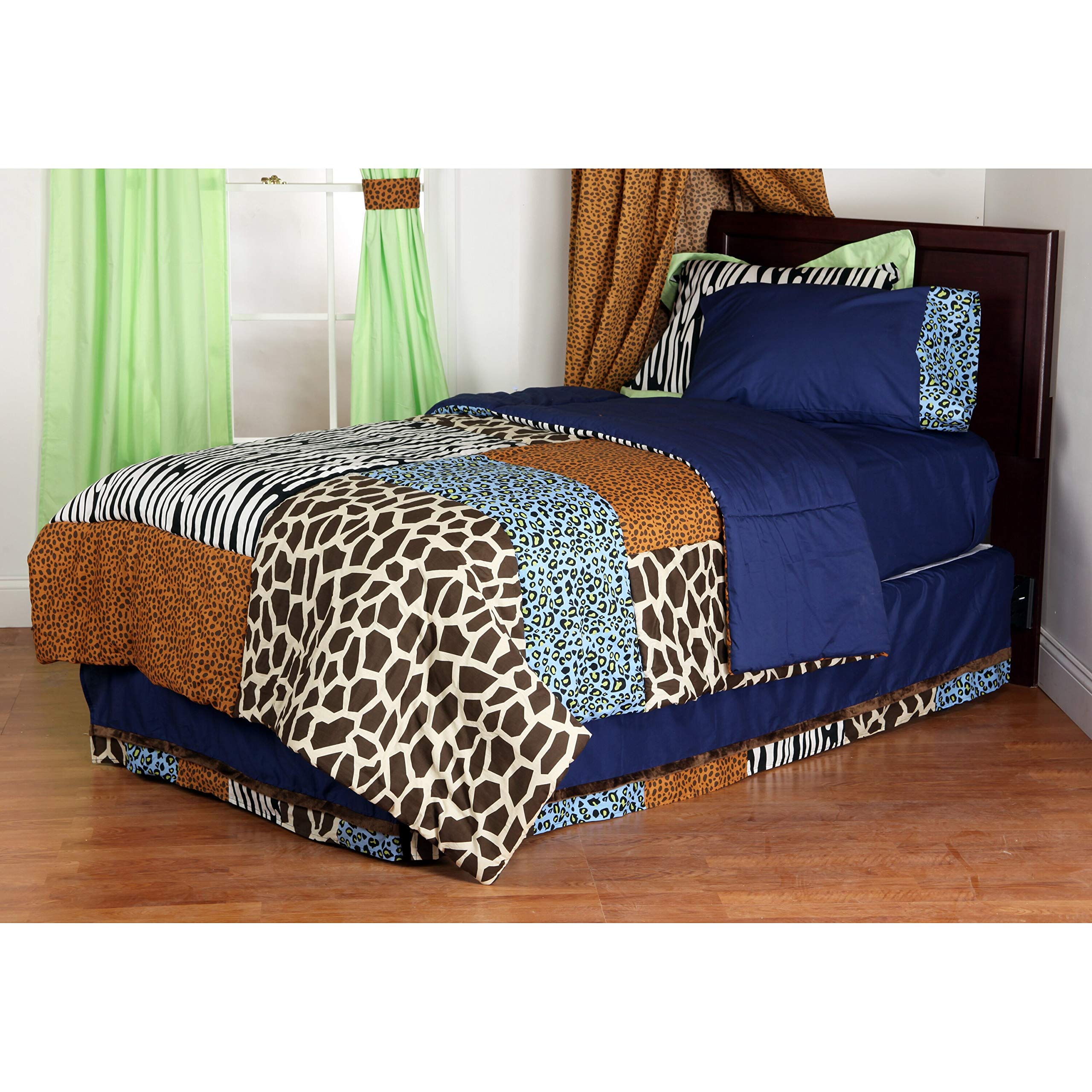 Jazzie Jungle Boy Twin Comforter Set - Soft & Cozy Bedding for Kids Room Decor - Perfect for Boys' Bedroom, Nursery, and Sleepovers