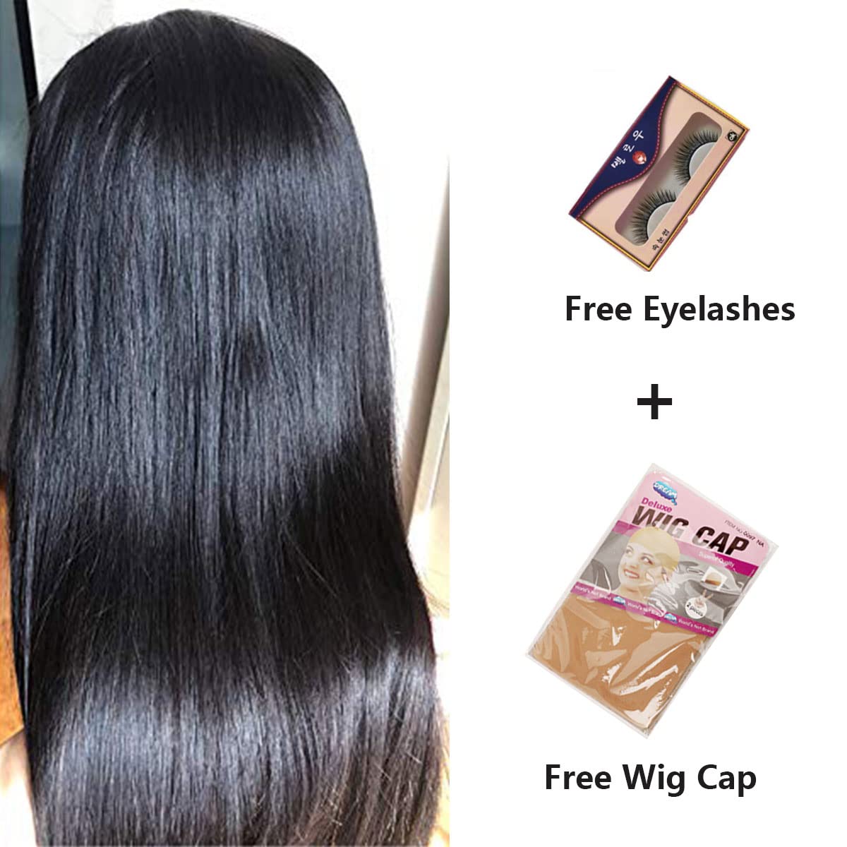 5x5 HD Lace Front Wigs Human Hair - Brazilian Virgin Hair 180% Density 26 Inch - Soft & Smooth Natural Black Color with Baby Hair for Black Women | Perfect for Daily Wear, Special Occasions & Protective Styling