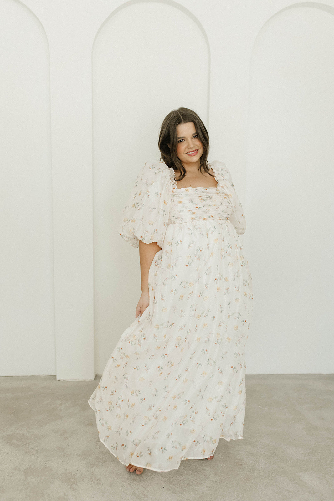 Melody Maxi Dress with Pleats & Bow Detail - Yellow Rose Floral Print | Bump Friendly Maternity Dress | Inclusive Sizing S-3XL | Perfect for Weddings, Baby Showers & Summer Vacations