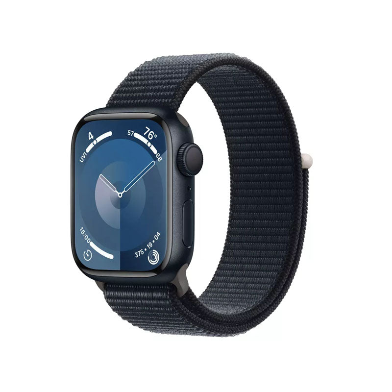 Apple Watch Series 9 (GPS) 41mm Midnight Aluminum Case with Midnight Sport Loop Band - Adjustable Smartwatch for Fitness Tracking & Daily Wear