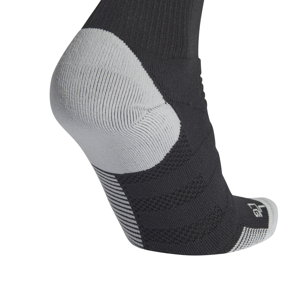 Adidas Adi 18 Athletic Socks - Black/White - Cushioned Performance Socks for Running, Training & Sports - Pack of 1 Pair