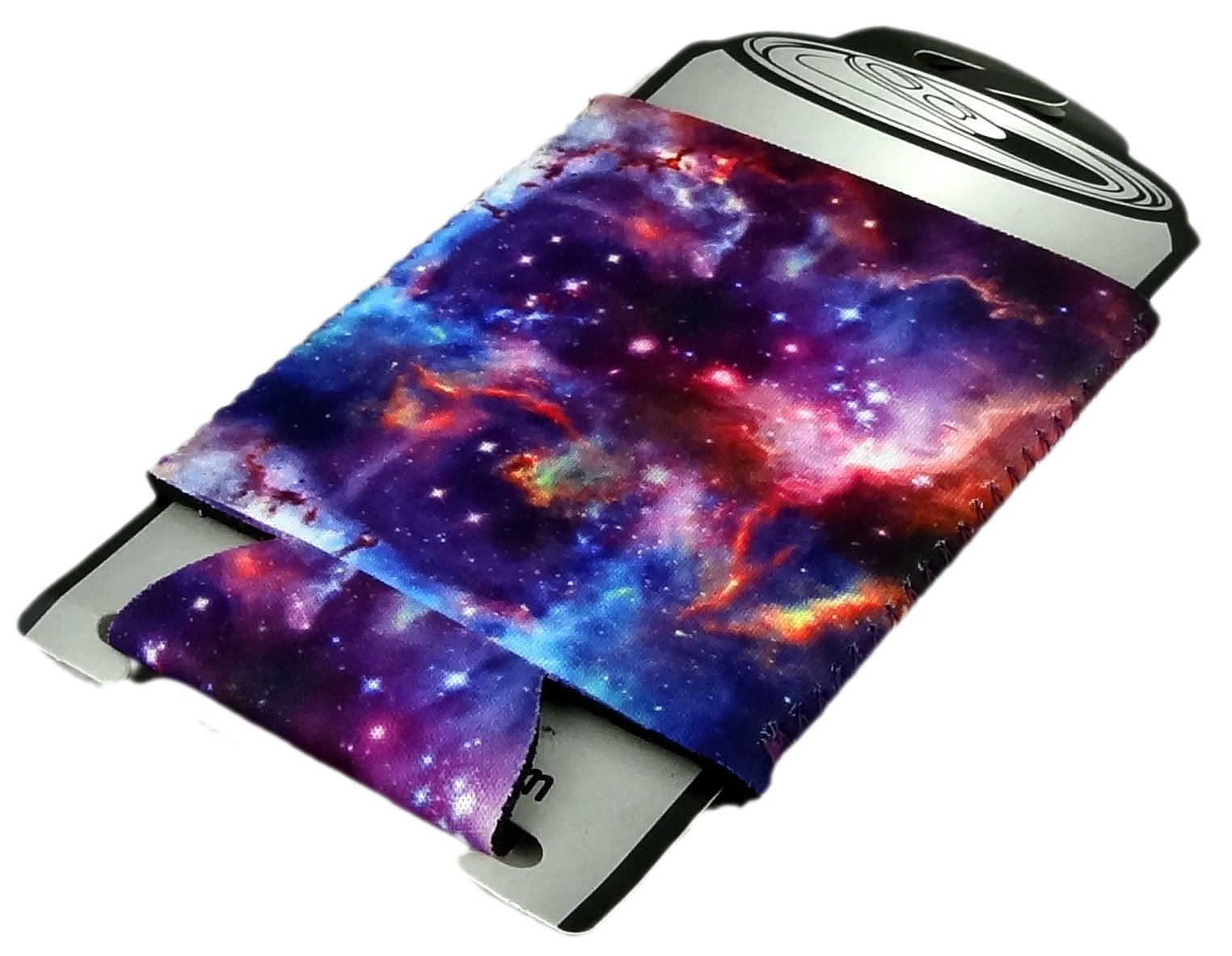 Funny Collapsible Neoprene Can Cooler - Galaxy Design for Outdoor Drinks