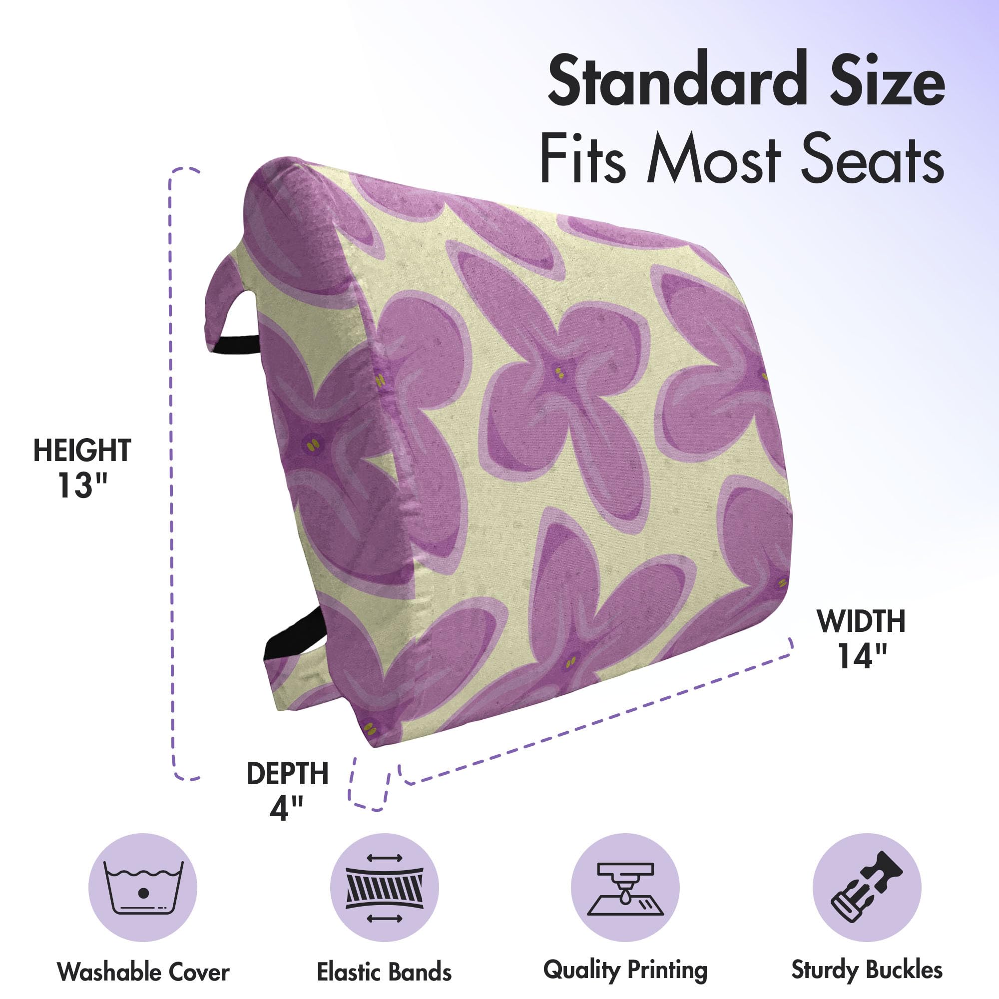 Ambesonne Mauve Lumbar Support Pillow - 14