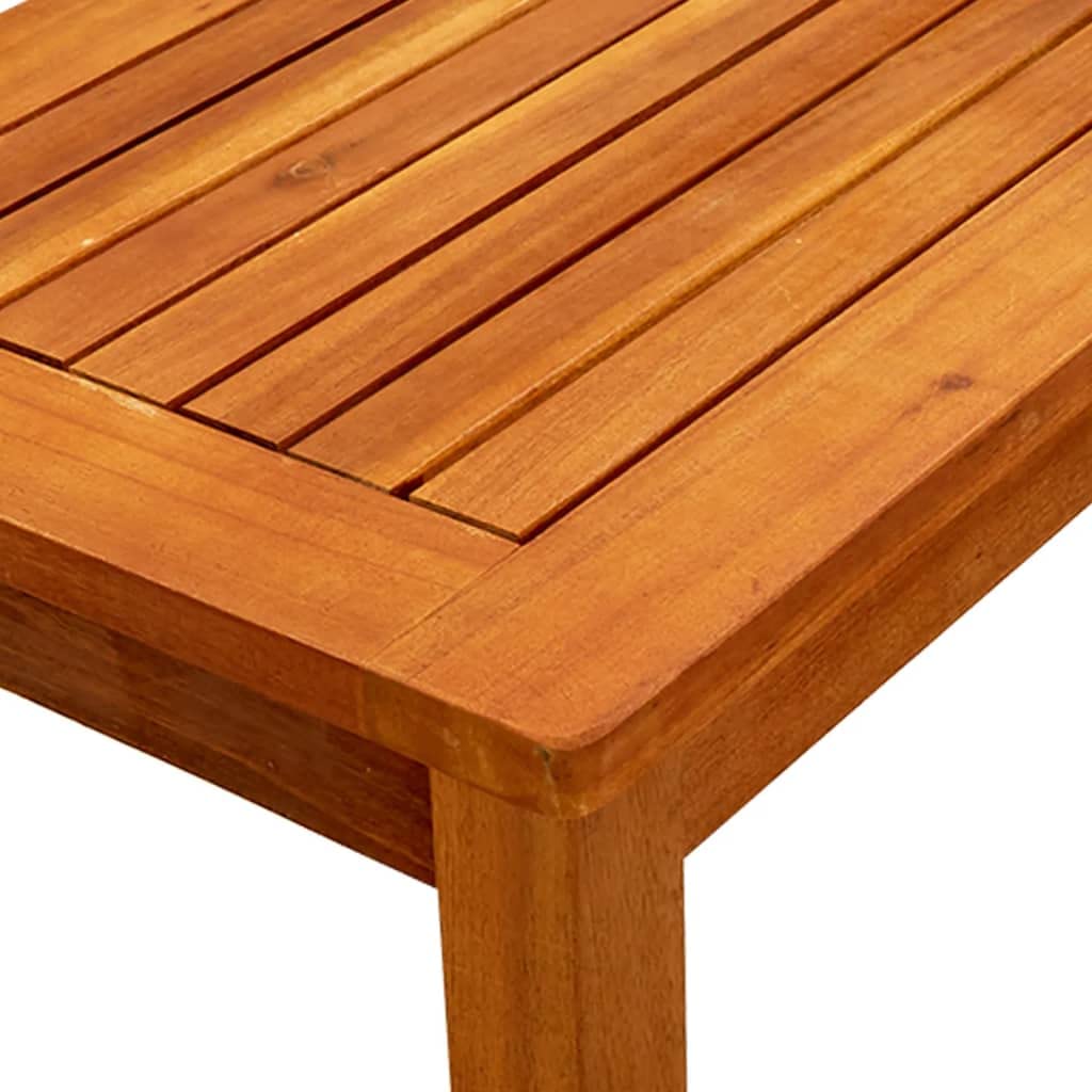 Outdoor Coffee Table 19.6x13.7x14.1 Inch - Solid Acacia Wood Patio Side Table for Deck, Porch, Balcony, Garden - Weather-Resistant Outdoor Furniture for Backyard, Lawn & Poolside Relaxation