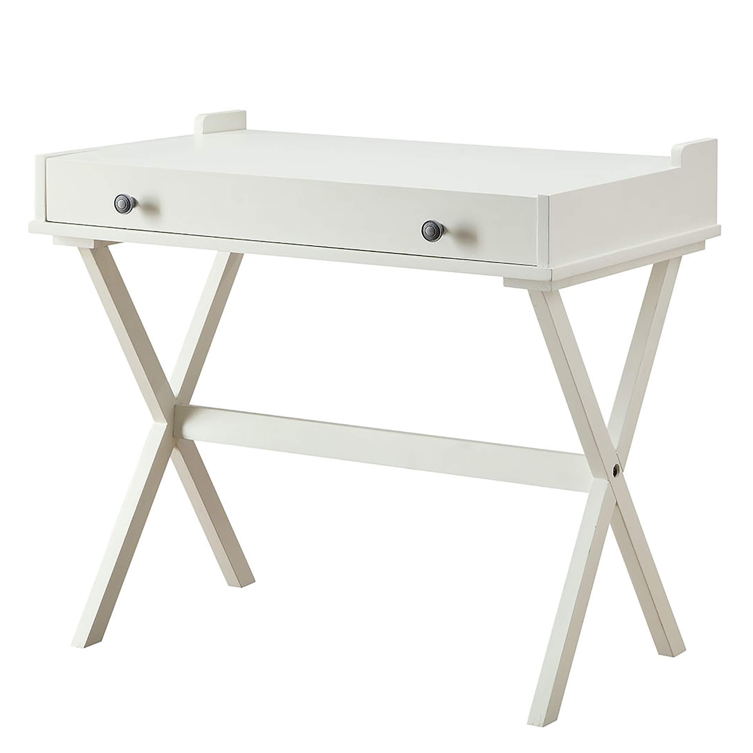 Antique White Flip Top Cork Board Desk for Home Office