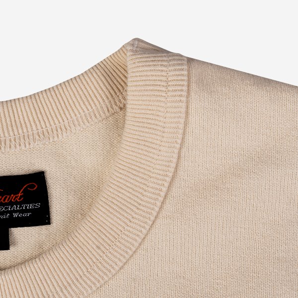 Iron Heart IHT 1600 11oz Premium Cotton Knit Crew Neck T-Shirt for Men - Soft & Durable Cream Color - Perfect for Casual Wear, Street Style & Everyday Comfort