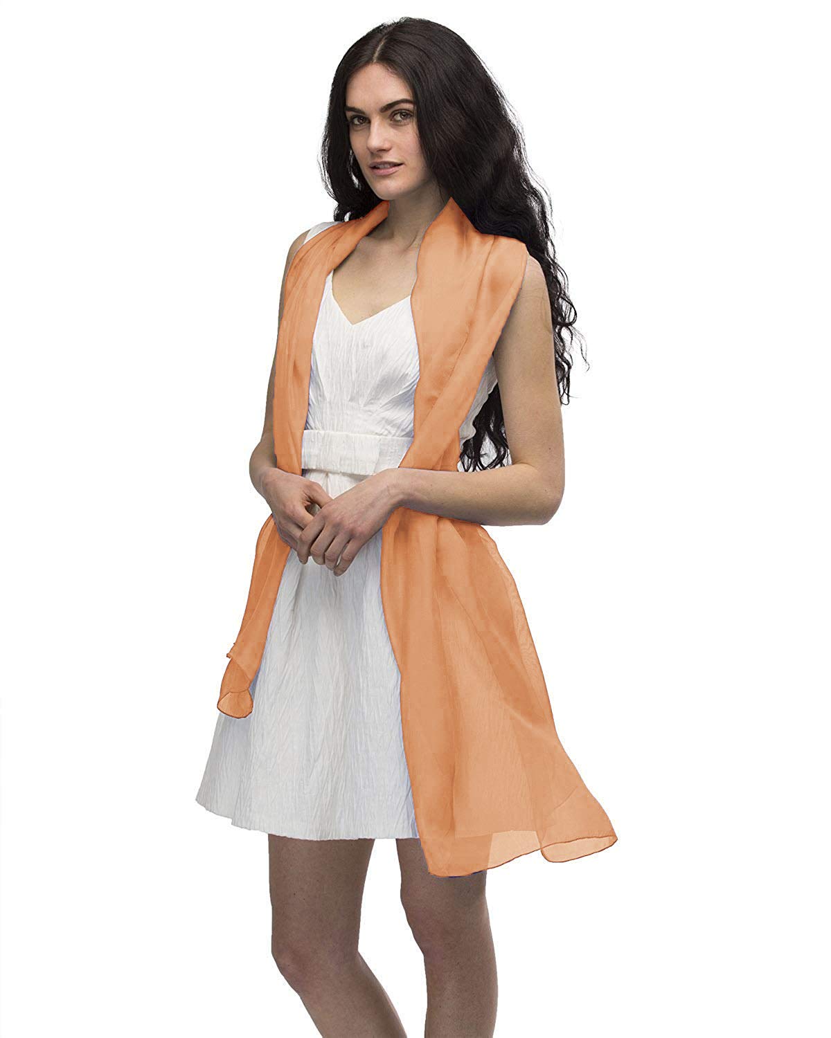 Lightweight Soft Chiffon Scarf for Women - Elegant Sheer Shawl Wrap for Beach, Party & Evening Wear - Versatile Fashion Accessory for Dresses, Tops & Outfits