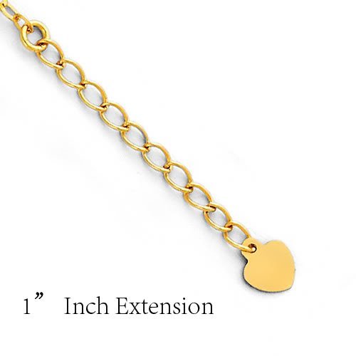 14K Tri-Color Gold Hollow Ball Necklace - 17+1
