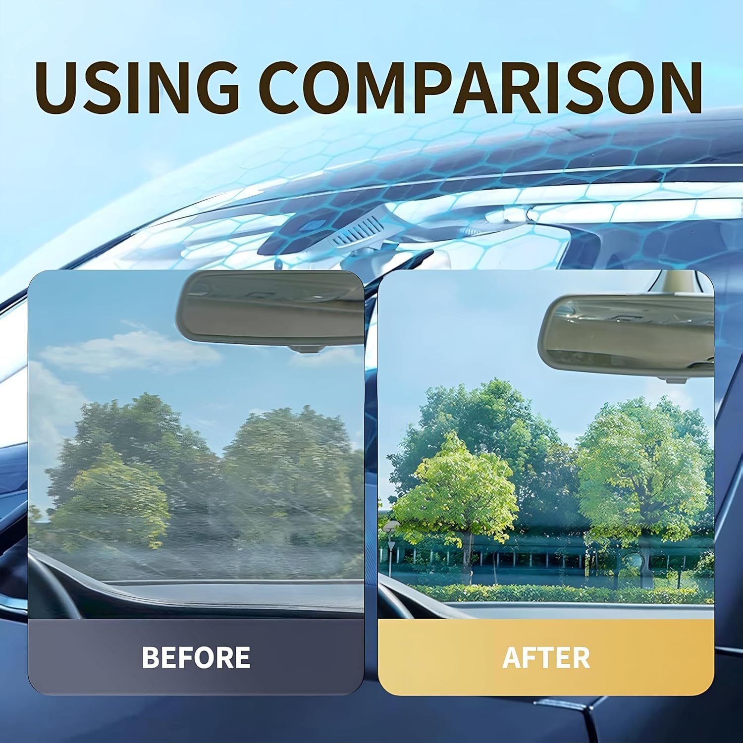 YORBAX Car Windshield Cleaner & Glass Oil Film Remover - Water Spot Eliminator for Auto & Home Windows - 100ml (Pack of 2) - Perfect for Car Wash, Windshield Maintenance & Household Glass Cleaning