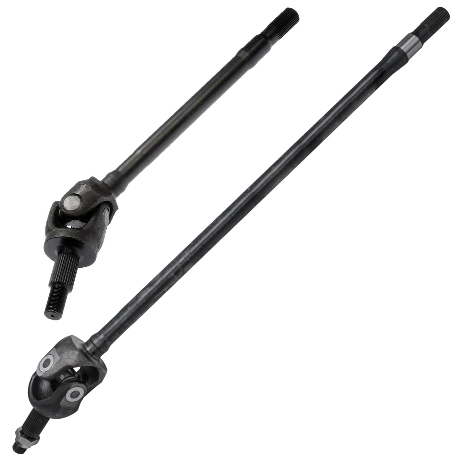 Detroit Axle - Front CV Axles & Wheel Bearing Hubs Replacement Kit for 2007-2010 Jeep Wrangler JK (2 CV Axles + 2 Wheel Hubs) - Compatible with 2008 2009 Models [4-Wheel ABS] - Off-Road & Daily Driving Upgrade
