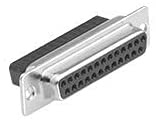 DB25 Female Crimp Type Shielded Metal Elbow Hood - Durable Connector for Industrial Equipment & Computer Networking - Perfect for Data Centers, Server Rooms & Automation Systems