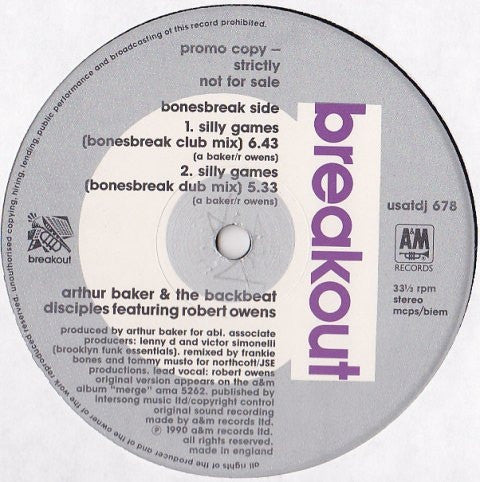 Arthur Baker & The Backbeat Disciples - Silly Games 12