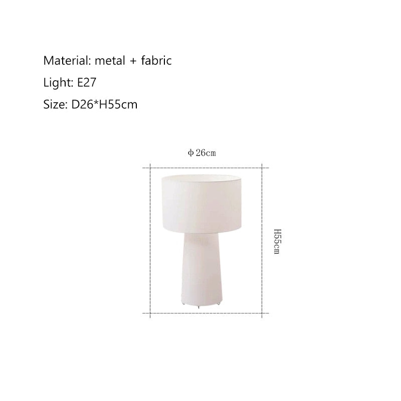 Nordic Minimalist Cream Fabric Floor Lamp - Modern Home Decor for Living Room, Bedroom & Office Lighting