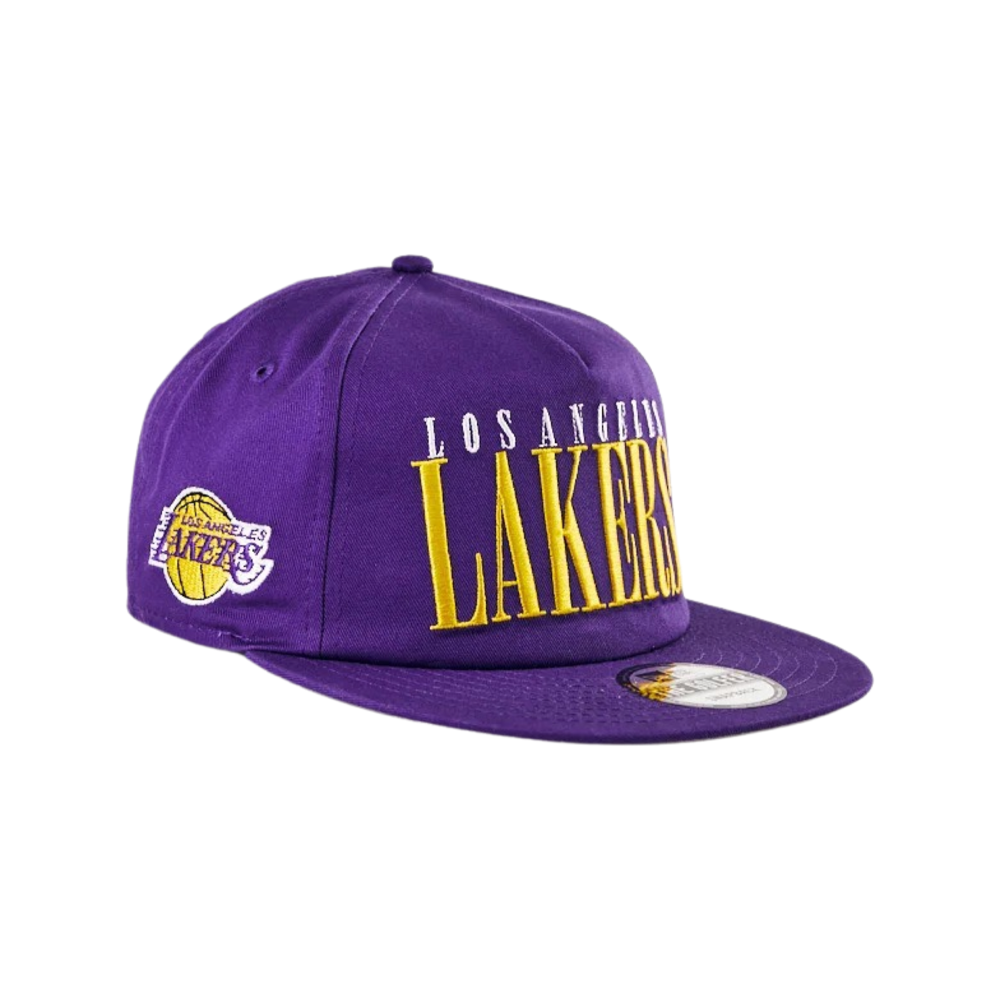 New Era LA Lakers Classic Logo Purple & Gold Strapback Golf Cap - Perfect for Basketball Fans & Golf Enthusiasts