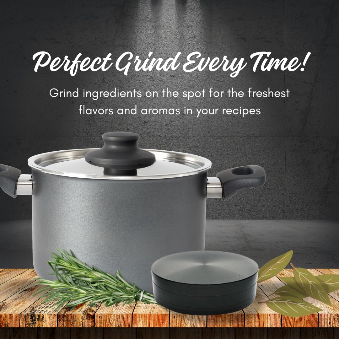 4 Inch Spice Grinder with Sharp Metal Teeth - Low Profile 1