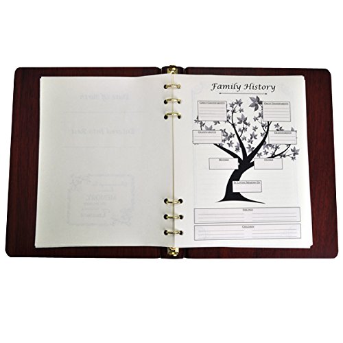 Memorial Funeral Guest Book - Elegant Wooden Binder with Inserts for Funeral Services, Memorials & Sympathy Events - Portrait Style Keepsake for Honoring Loved Ones