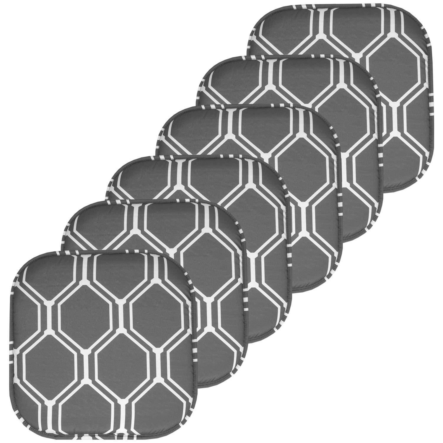 Memory Foam Seat Cushion with Honeycomb Pattern - Non-Slip Rubber Back - 16