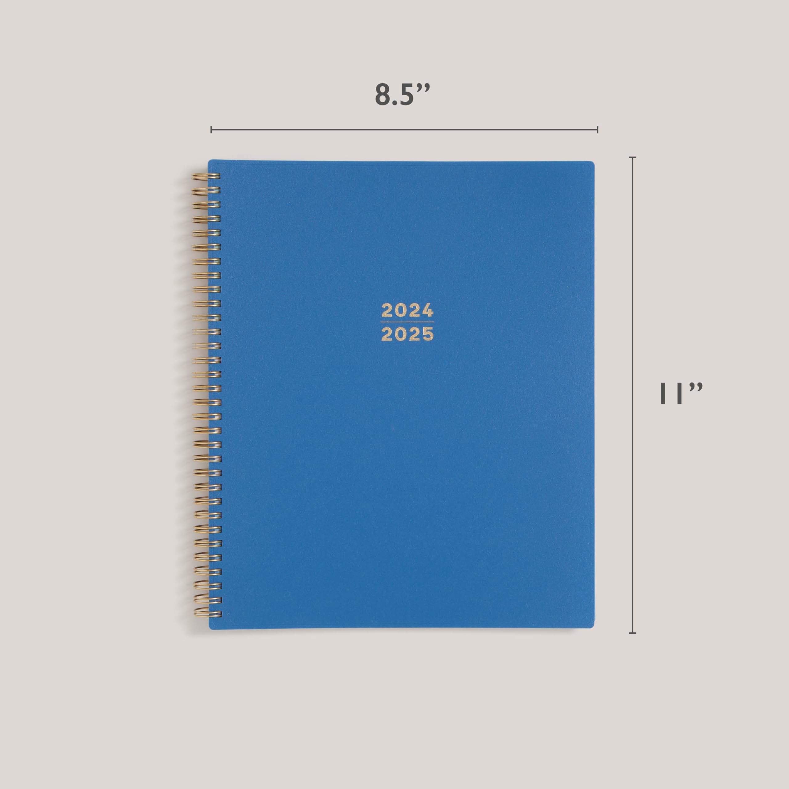 Blue Sky 17-Month Academic Planner 2024-2025 | August 2024 to December 2025 | 8.5 x 11 Inch Wirebound Organizer with Flexible Cover | Perfect for Students, Teachers & Professionals | Azure Color (150660)