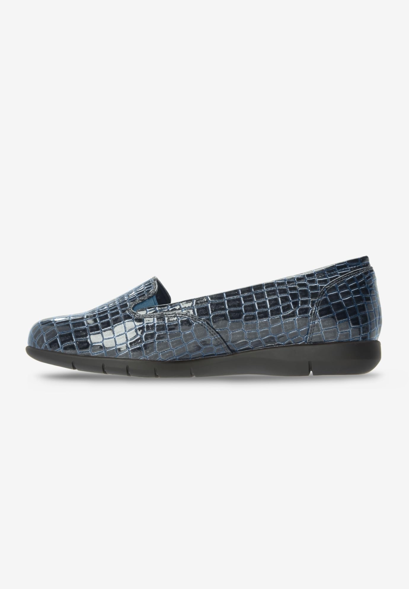 Comfortview Women's Wide Width The Leisa Flat - Comfortable Slip-On Shoes for Work, Travel & Everyday Wear