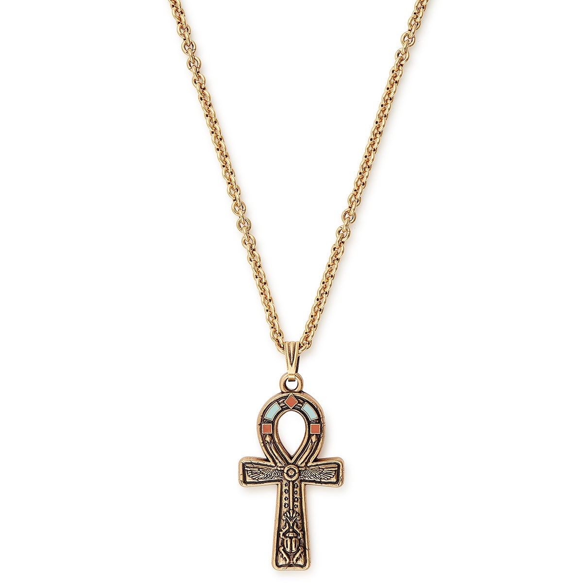 Ancient Egyptian Ankh Cross Necklace for Women & Men - Large Size Stainless Steel Pendant - Perfect for Spiritual Jewelry, Gifts & Everyday Wear
